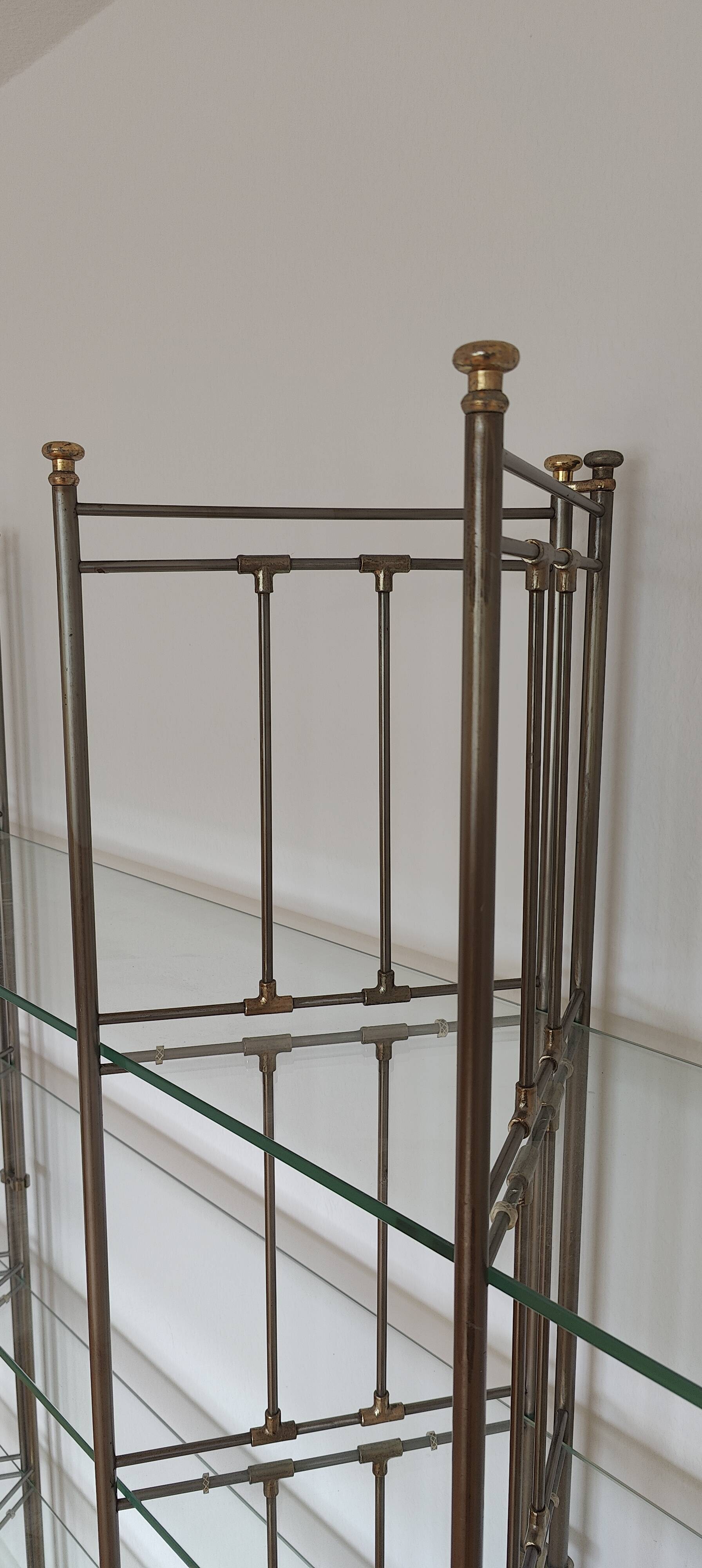 highquality freestanding glass shelf from the 80s