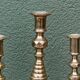 Set of 4 brass candlesticks, England, late 19th century