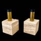 Cerri Nestore pair of travertine marble lamps, Italy 1970