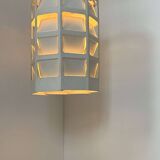 Vintage pendant light by Poul Gernes, matt white lacquered metal, by Poulsen Denmark 1960.
