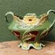 Art Nouveau slip planter with thistles