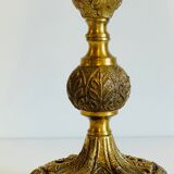 Lamp in brass solid and fabric