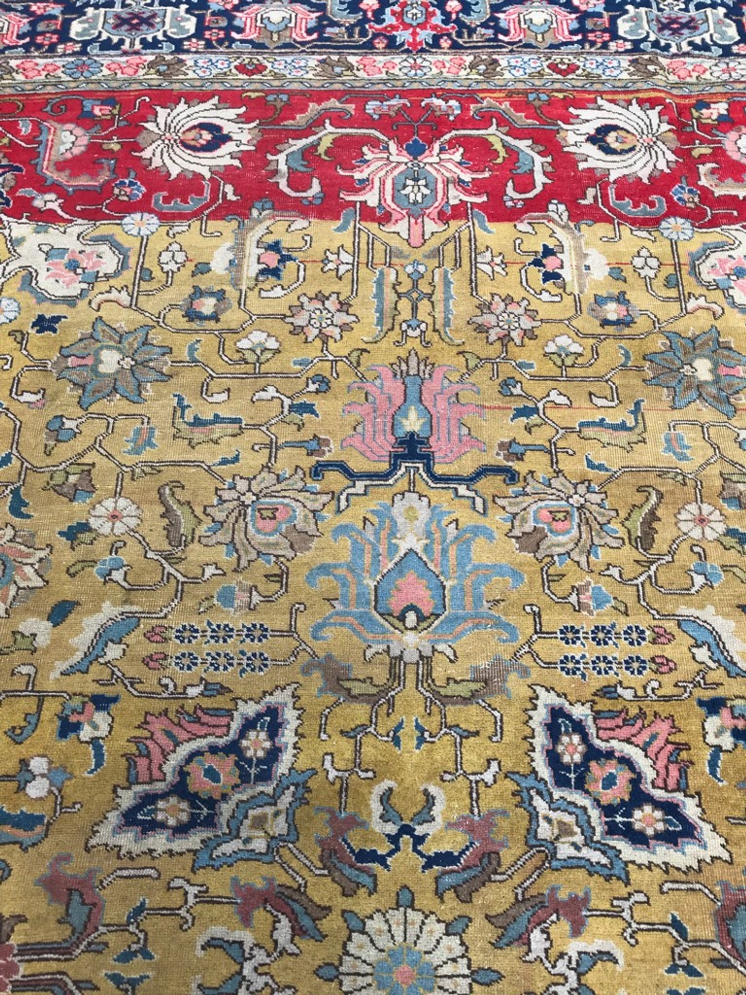 Persian old rug Persian Tabriz handmade 284x360cm