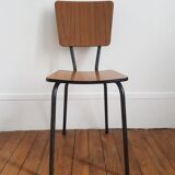 Brown formica chair with black structure