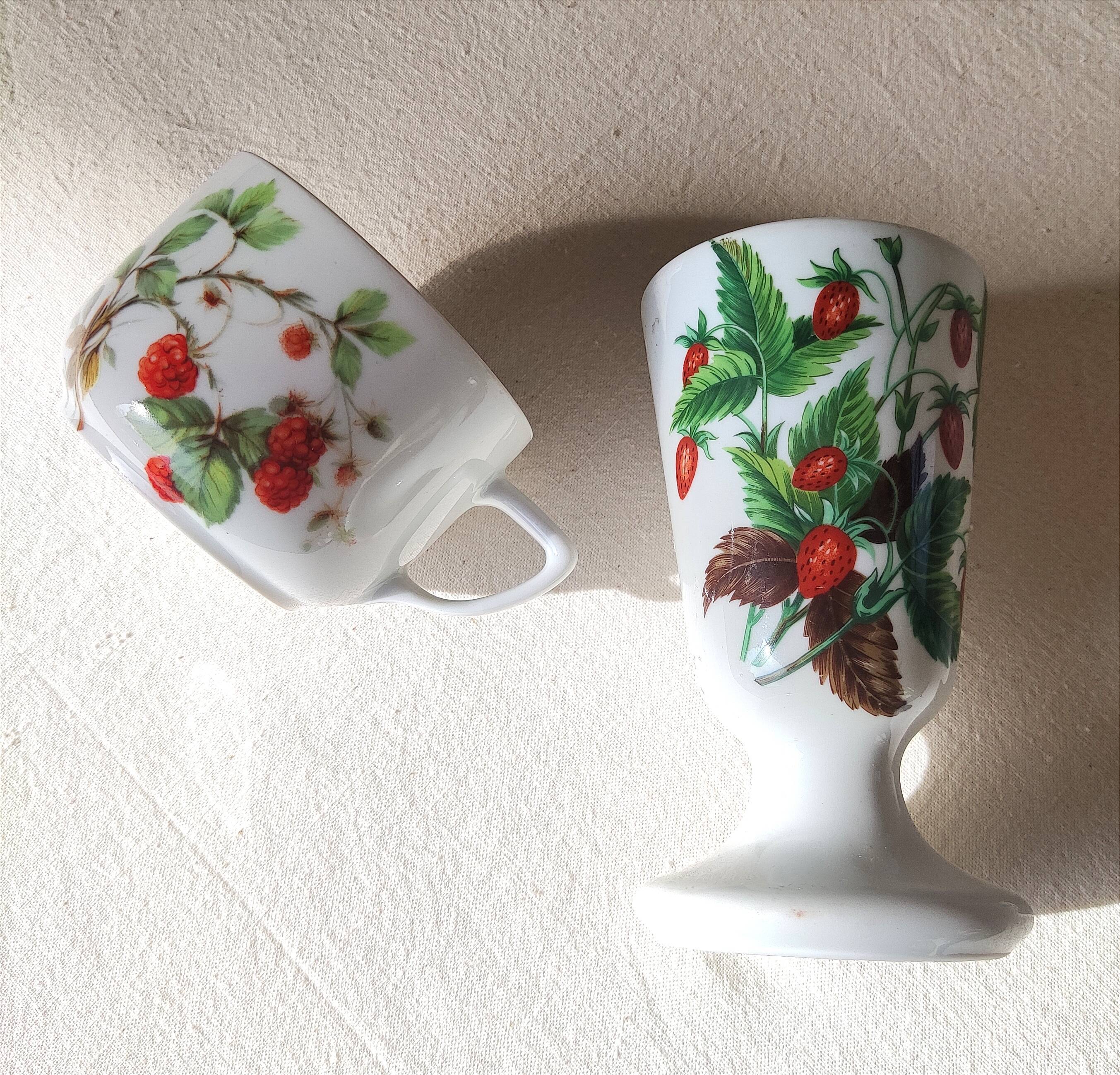 Matching mazagran and cup - paris porcelain
