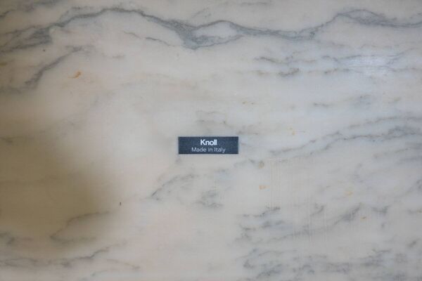 White Carrara Marble Jumbo Coffee Table by Gae Aulenti for Knoll Inc, 1960s