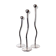 Trio of silver metal candle holders by Mesa, Italy, 1980