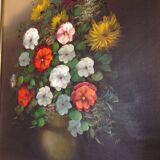 Tableau "fleurs" signé delreux