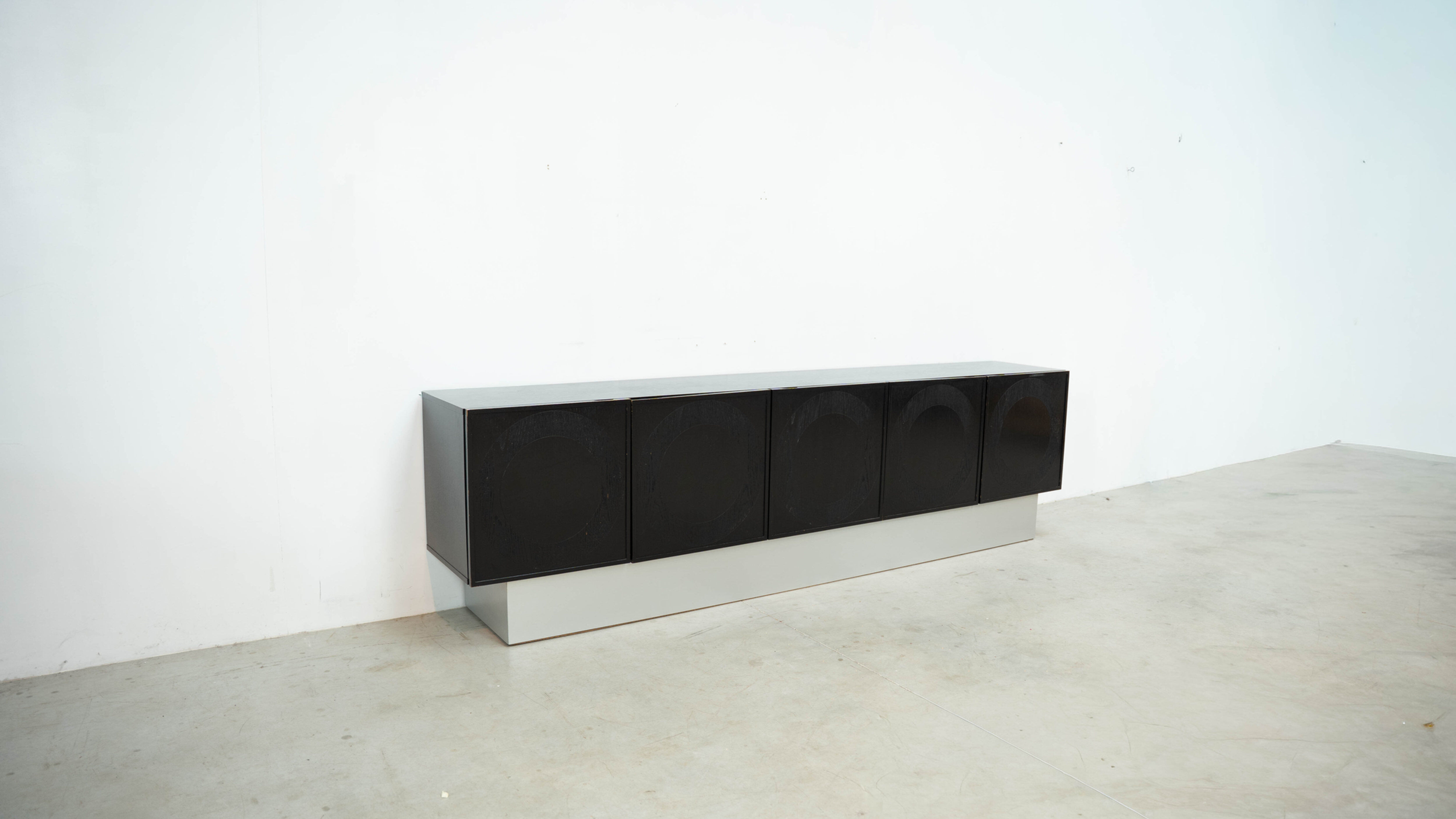 Black brutalist sideboard by Musterring