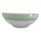 Aqua green salad bowl with golden frieze L'Amandinoise