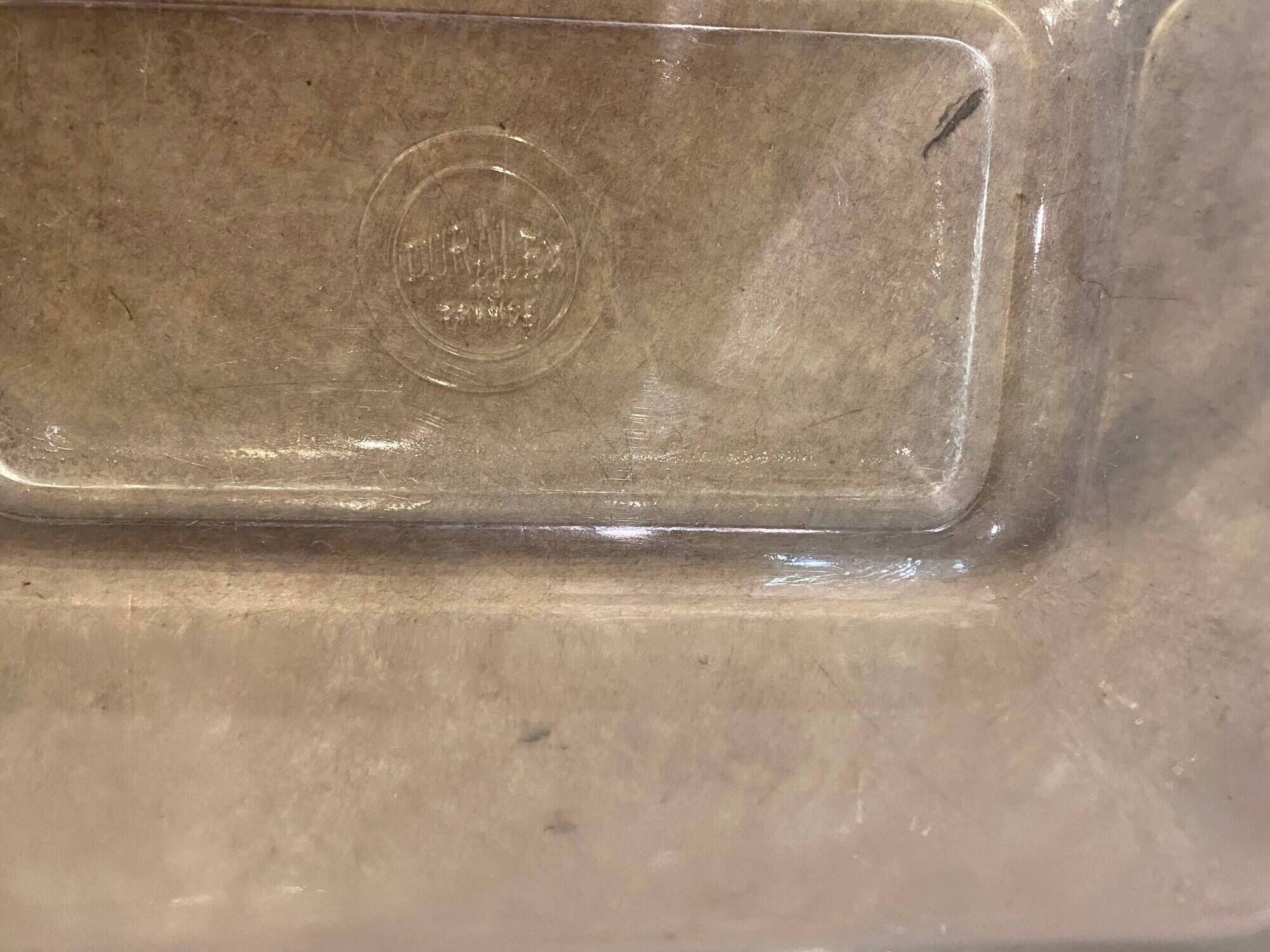 Old butter dish with glass cow decor brand duralex vintage 1970s