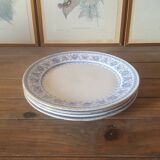 4 U&C Sarreguemines Syra model dinner plates, early 20th century