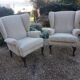 Pair of wing chairs