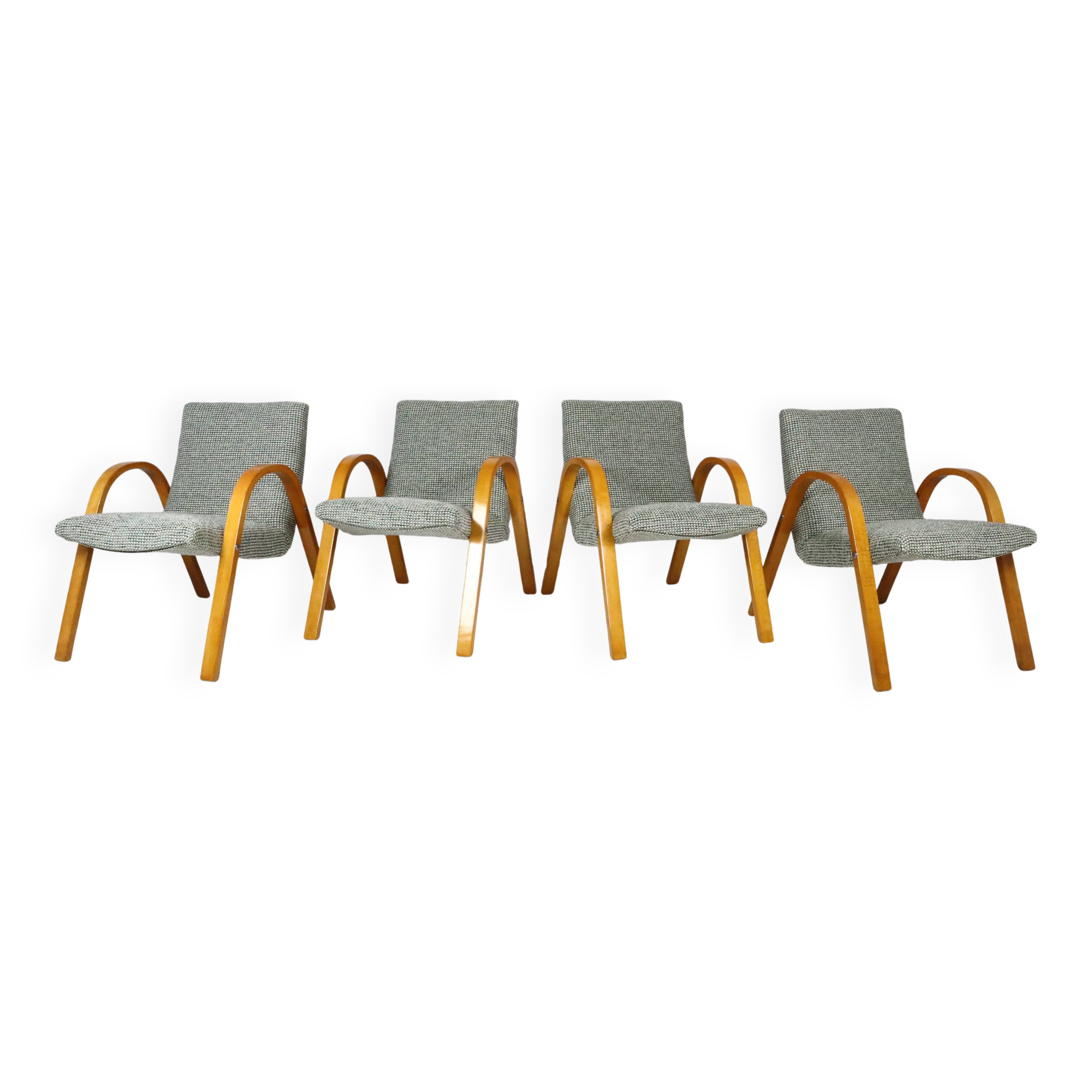 4 Steiner armchairs 1950