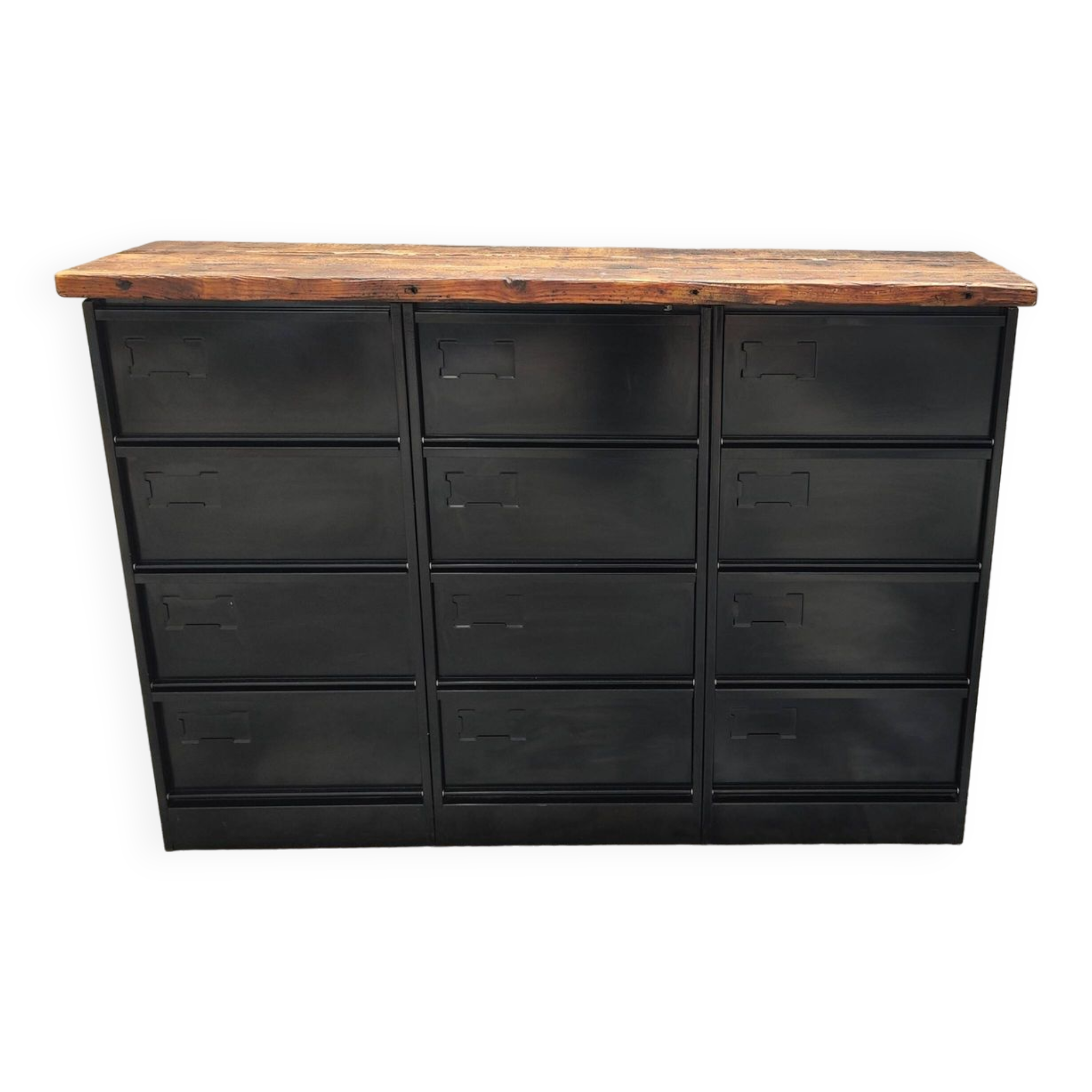 meuble douze clapets noir mobilier industriel