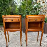 Pair of cherry bedside tables