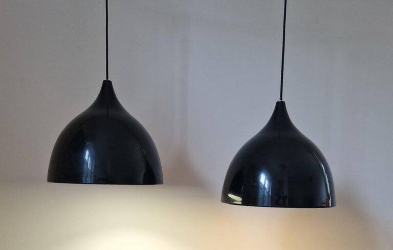 Pair of Midcentury Pendants Silhouette, Denmark, 1970s