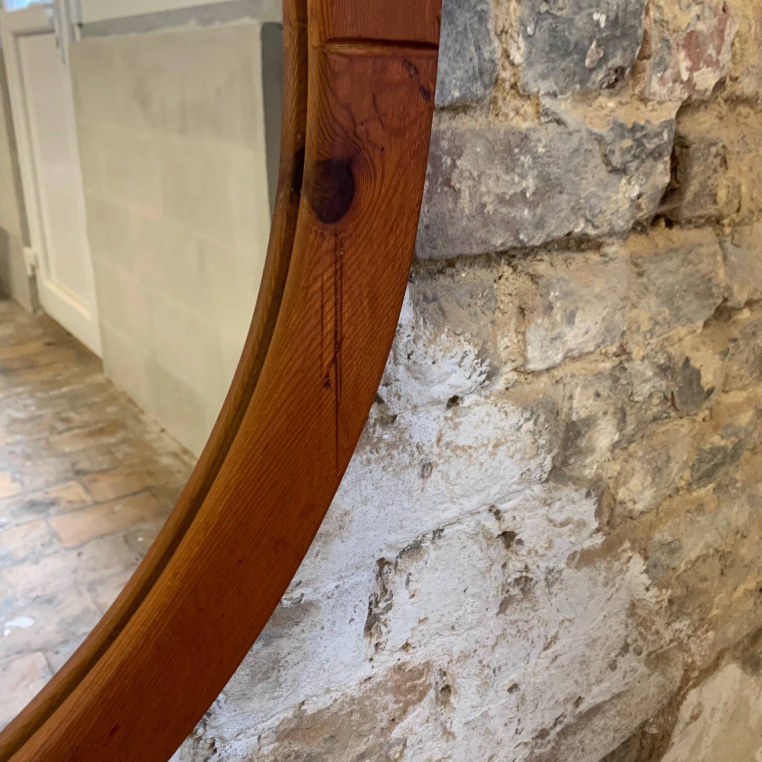 Vintage Ikea mirror from 1978 in solid pine