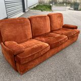 Cinna orange suede sofa
