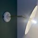 Vintage green enamelled sheet metal wall lamp shade - 3 -