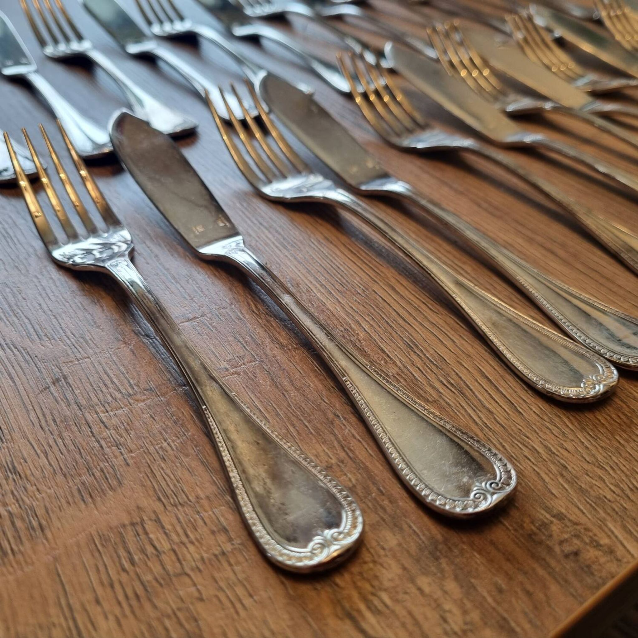 24 fish cutlery sets Christofle Malmaison model