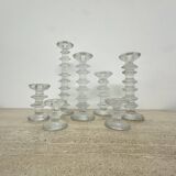 Set of 7 candle holders by Timo Sarpaneva for IIttala , 1970s