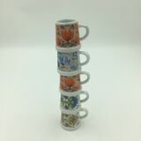 Set of 5 ceramic drip glasses