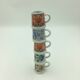 Set of 5 ceramic drip glasses
