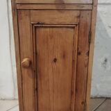 Old bedside table in old pine