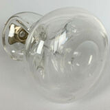 Blown glass carafe and silver frame