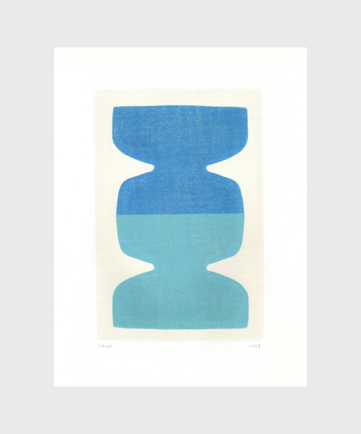 Duo of 40x30cm Twist and Asti paintings by Eawy