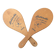 Pair of wooden "la cancha" snowshoes, Basque Country, Peleton, 1960