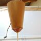 Sisal Ufo pendant lamp and vintage teak by Temde Leuchten