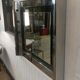 Bright artist's box mirror in chrome metal
