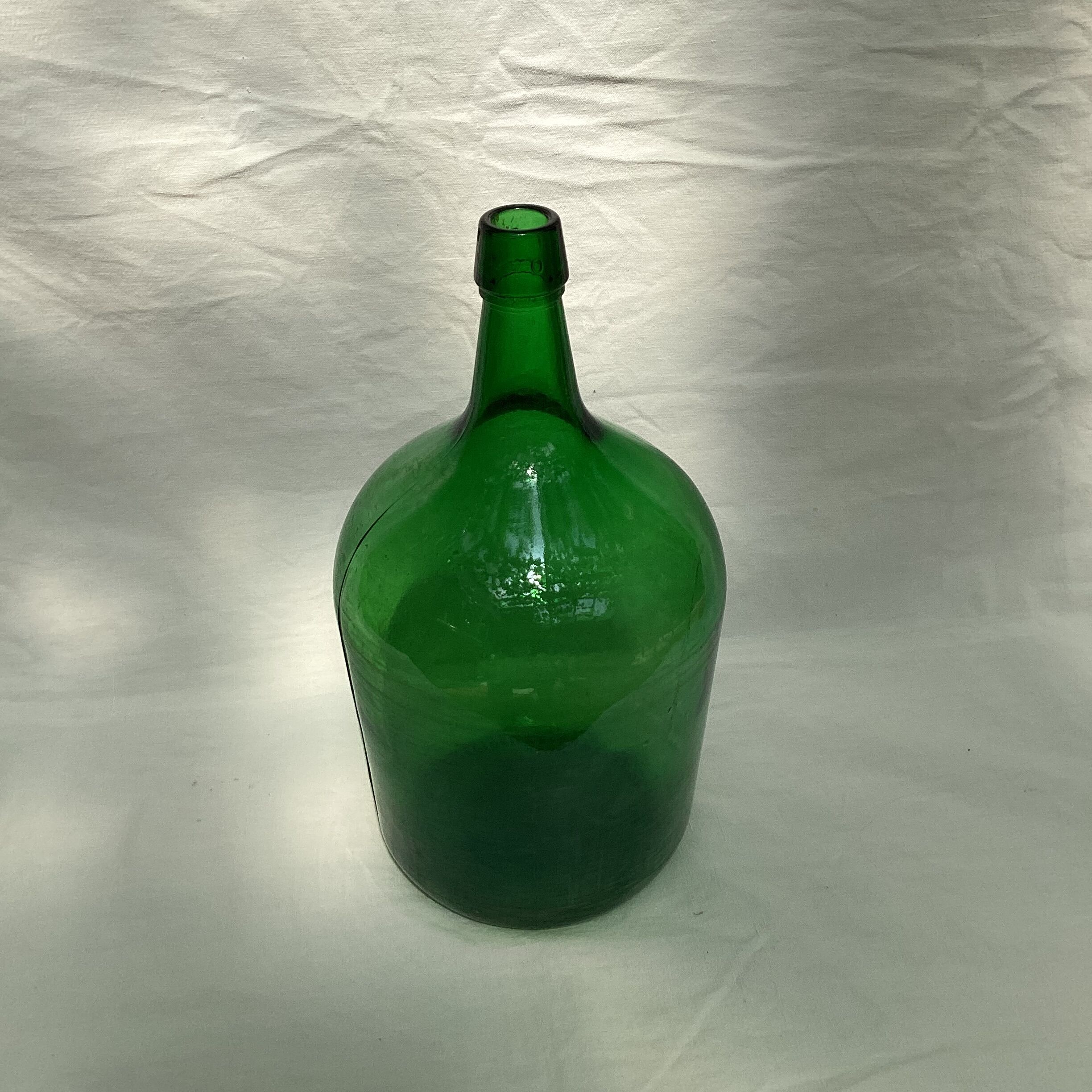 Lady -jeanne bottle dark green color - 6 liters