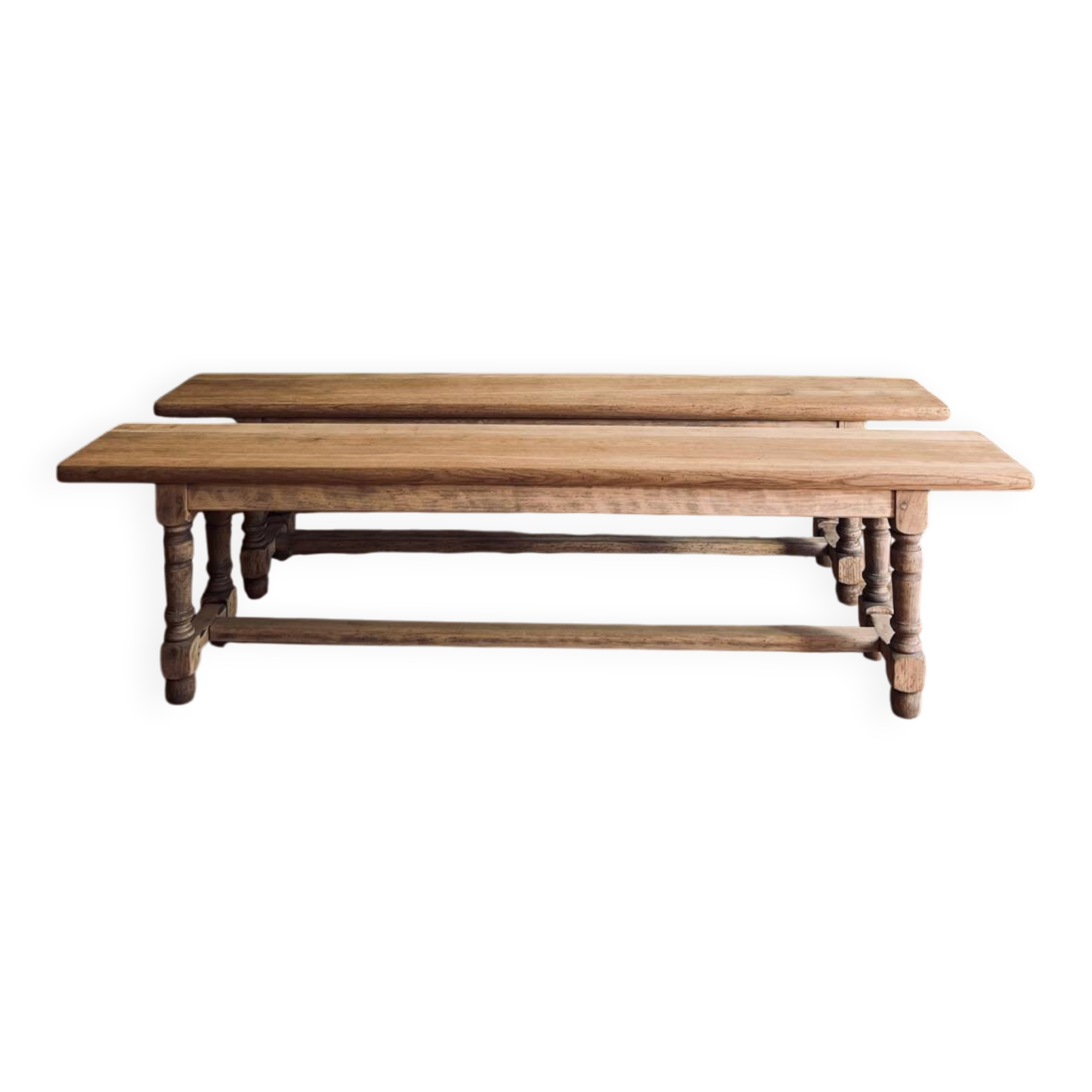 Old farmhouse benches - solid oak wood