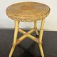 Small vintage rattan side table