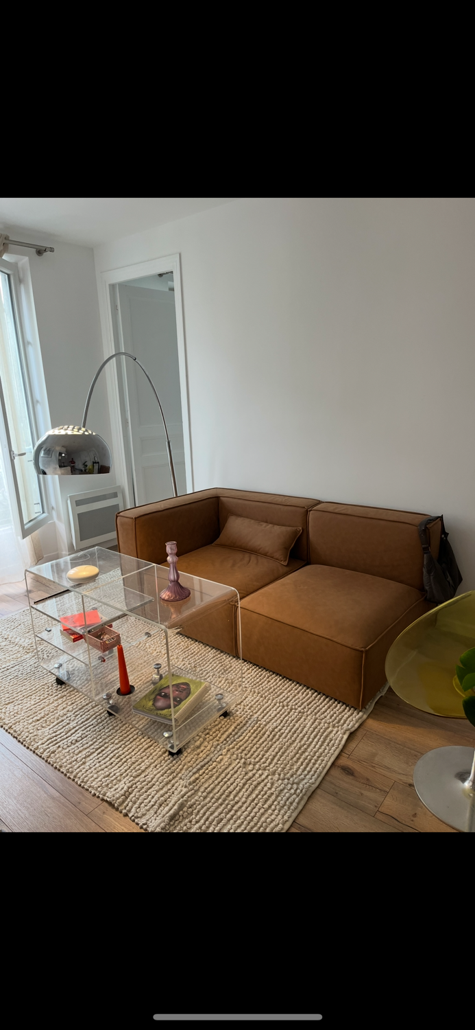 Arc floor lamp design with marble base BHV – contemporary style