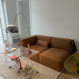 Arc floor lamp design with marble base BHV – contemporary style