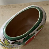 Vintage glazed ceramic vase signed