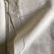 Pair of pillowcases embroidered linen old