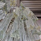 Vintage Italian crystal chandelier Venini Triedi Murano (1960s)
