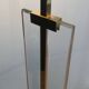 Glass and brass floor lamp