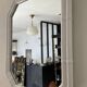 Vintage bamboo-style backelite mirror from the 70s