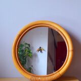 Rattan mirror 60s