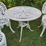 Cast aluminum garden furniture