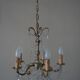 Bronze chandelier with crystal pendants – 5 lights