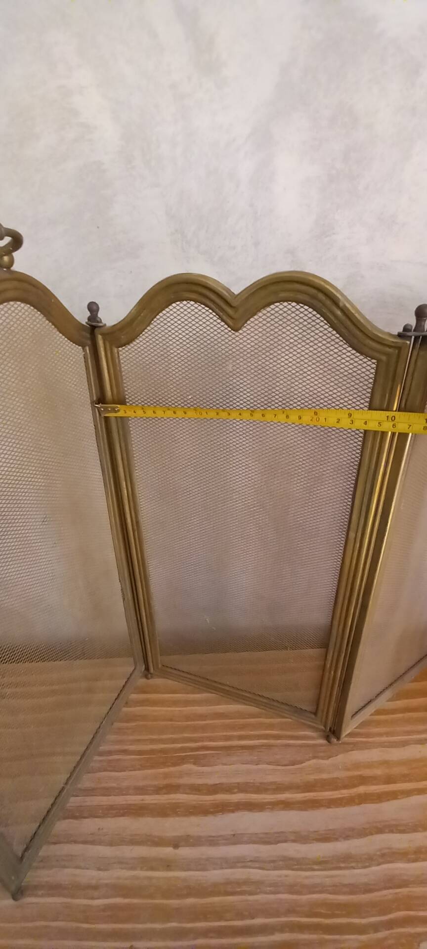 Brass fire screen