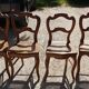 4 chaises Louis Philippe canné