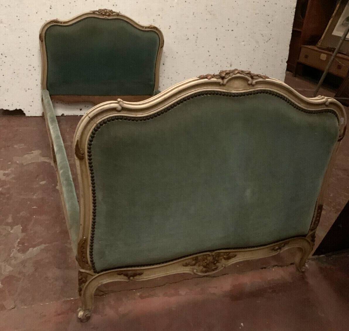 Bench daybed in lacquered and gilded wood 20th century